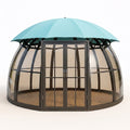 Garden Pavilion Gazebo Built for Year-Round Use, Polycarbonate Panels, UV-Resistant Canopy, Aluminum Frame