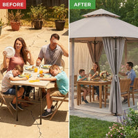 AuroraShade Marquis 12x12 Premium Canopy Gazebo — Before & After