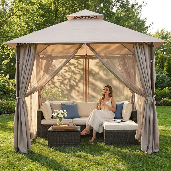 Premium Canopy Gazebo Built for Year-Round Use, 12x12 Coverage, Steel Frame, Weather-Resistant Fabric