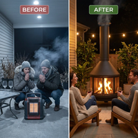 BlackForge Aurora 360° Outdoor Chimney Fireplace — Before & After