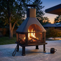BlackForge Aurora 360° Outdoor Chimney Fireplace — Studio Shot