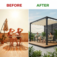 NoirVerge Aperture Pergola — Before & After