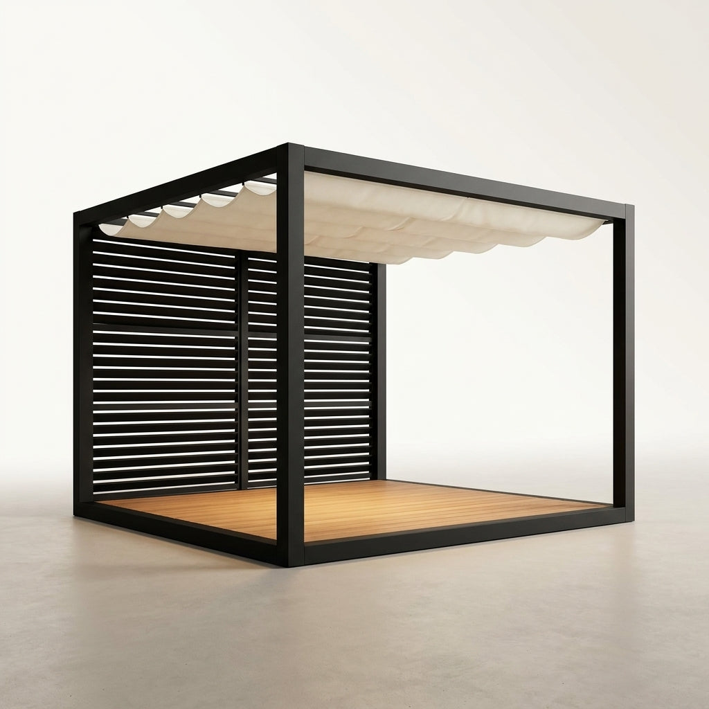 NoirVerge Aperture Pergola — Studio Shot
