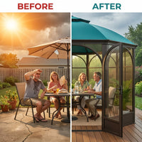 VerdantVista AquaDome Garden Pavilion — Before & After