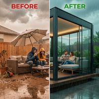 VetroHaus Panorama Glass Pavilion — Before & After